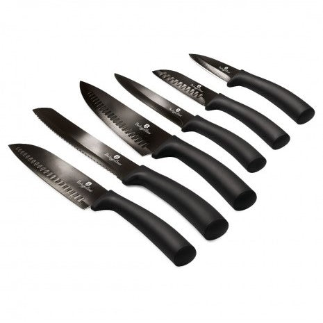 Berlinger Haus Metallic Line Shiny Black Edition 6-teiliges Messerset