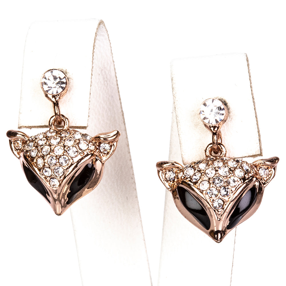 Schmuckgarnitur aus aus goldplattierter Legierung mit weißem Emporia® Kristall