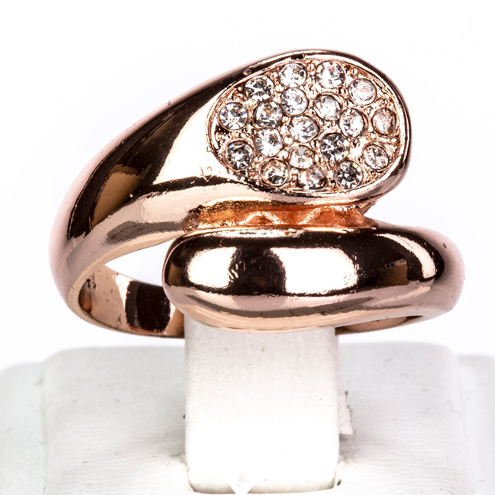 Schmuckgarnitur aus aus goldplattierter Legierung mit weißem Emporia® Kristall