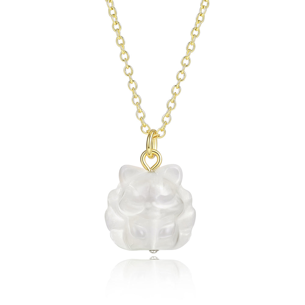 Halskette aus goldplattierter Legierung mit weißem Emporia® Kristall