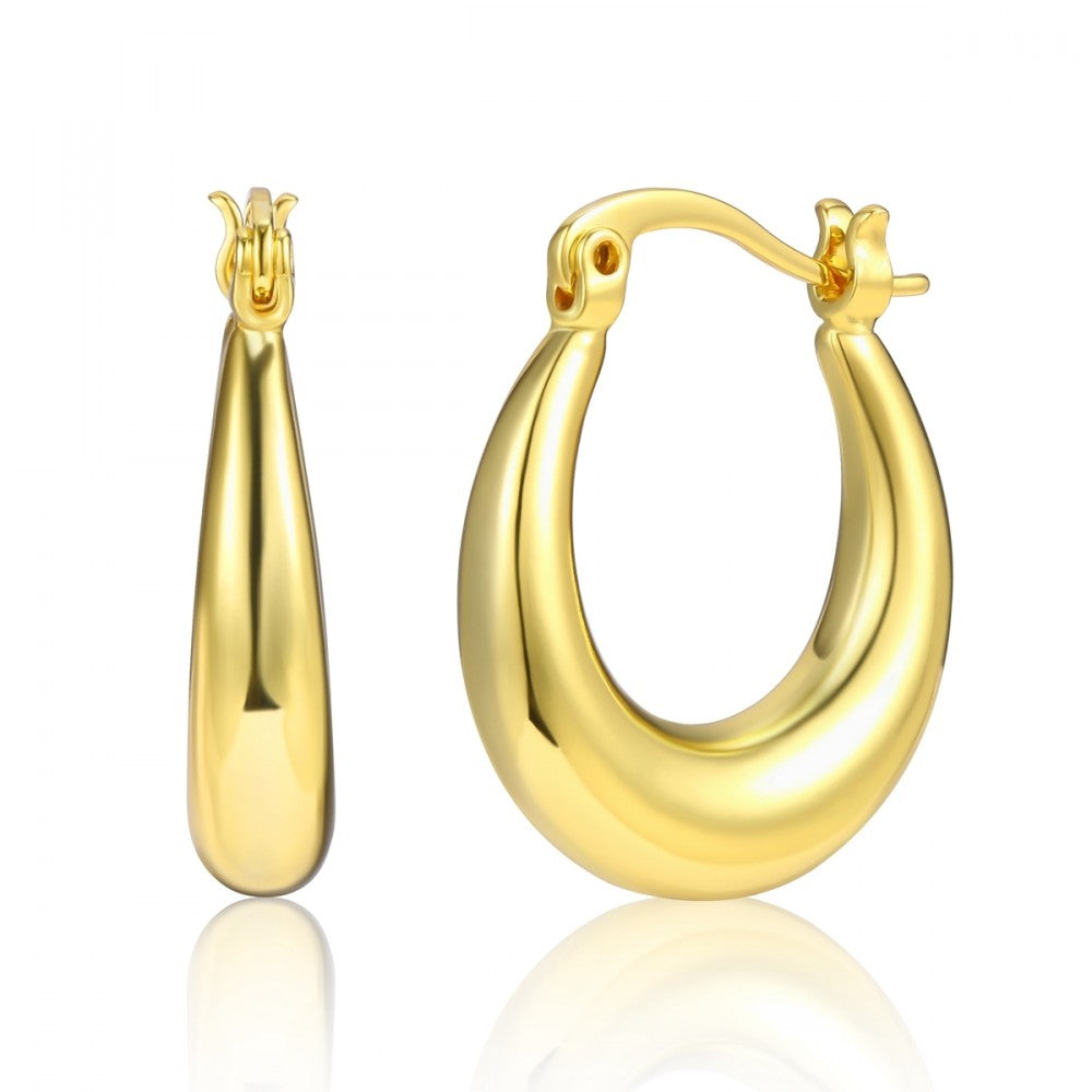 Ohrringe aus goldplattierter Legierung mit weißem Emporia® Kristall