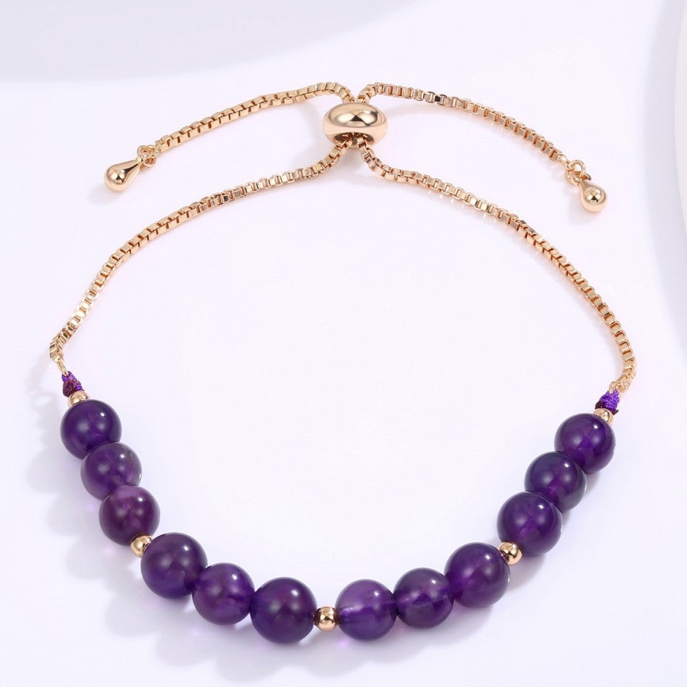 Armband aus goldplattiertesr Legierung mit purpurfarbenem Emporia® Kristall