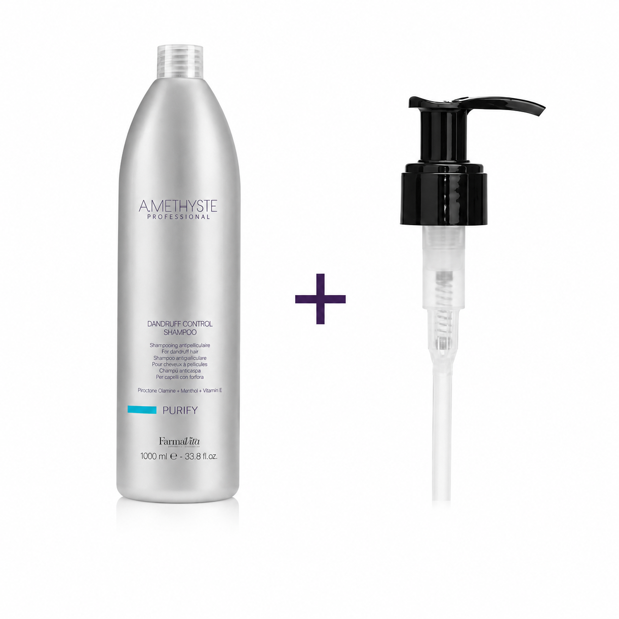 Amethyste Purify Anti-Schuppen-Shampoo 1000 ml – optional mit Dosierpumpe erhältlich