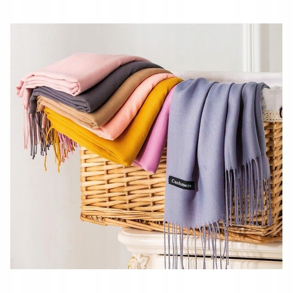 Eleganter "Kaschmir"-Schal Waldgrün, schwarz