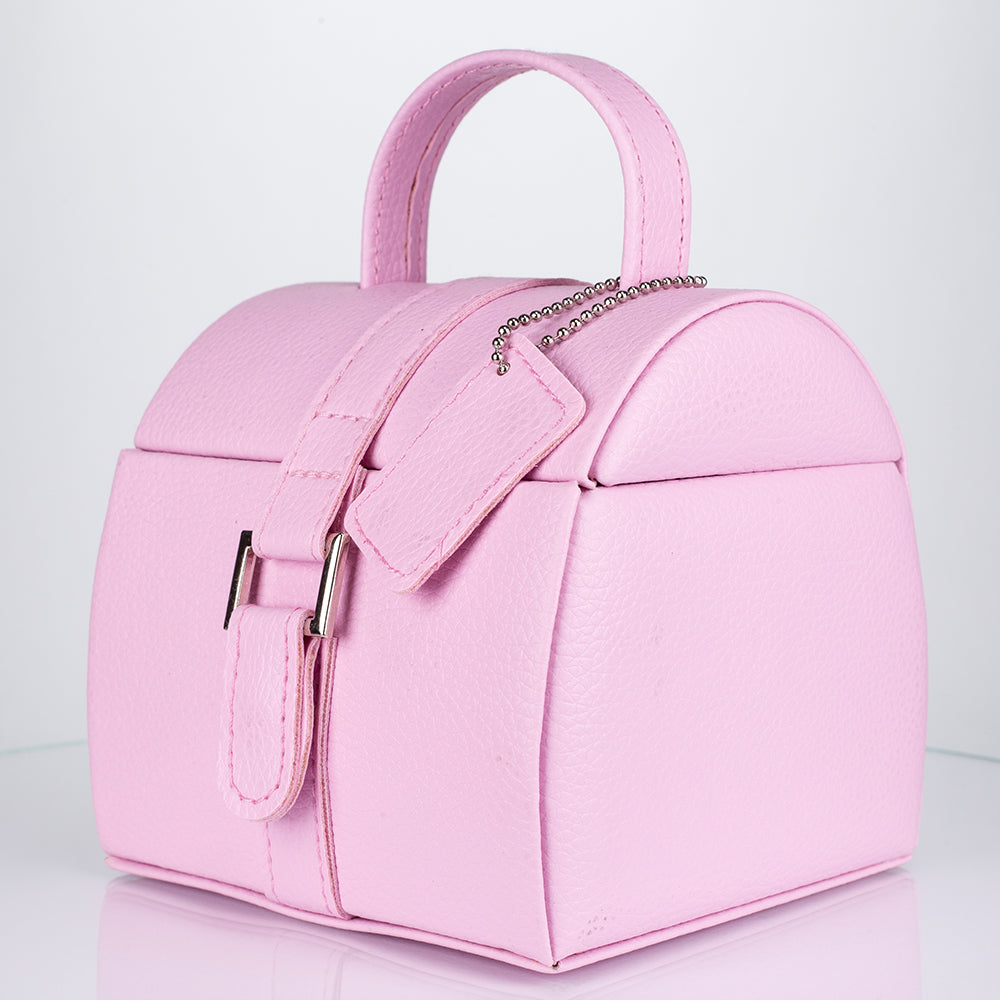 Schmuckkästchen mit Spiegel, rosa