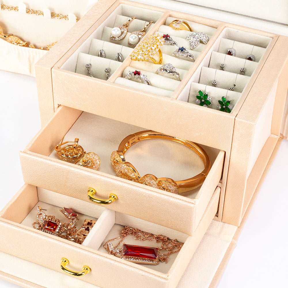 Schmuckkästchen mit Spiegel, weiß