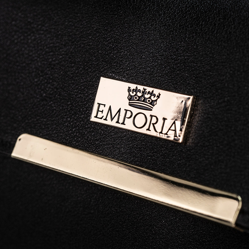 Emporia 2025 Frühjahrskollektion - „Dunkler Samt“, 3-teiliges Taschenset; schwarz