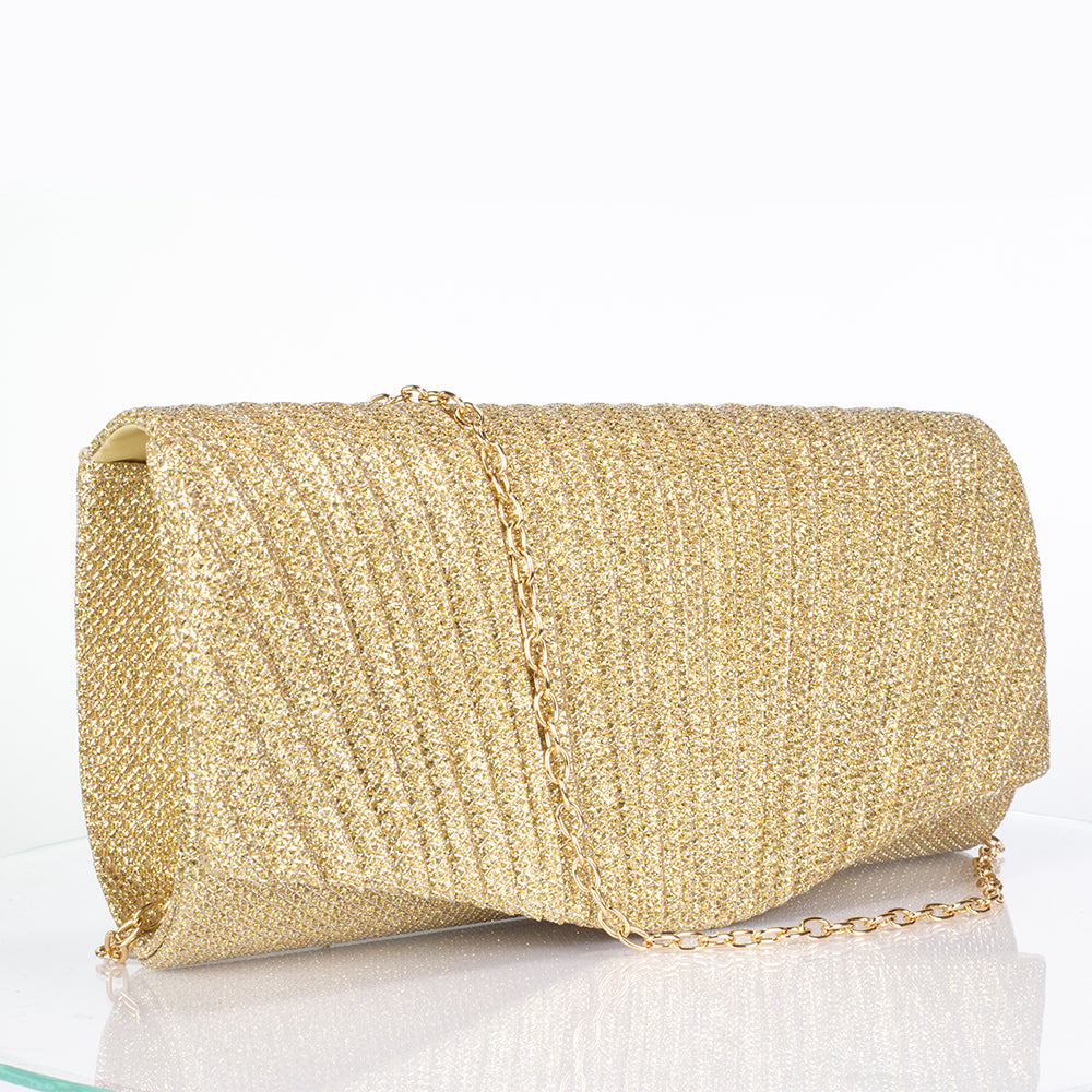Tasche aus goldplattierter Legierung mit weißem Emporia® Kristall