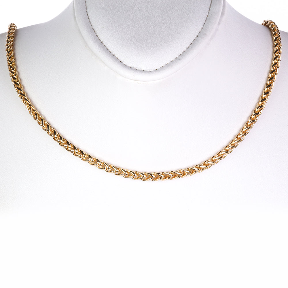 Schmuckgarnitur aus aus goldplattierter Legierung mit Glasperle