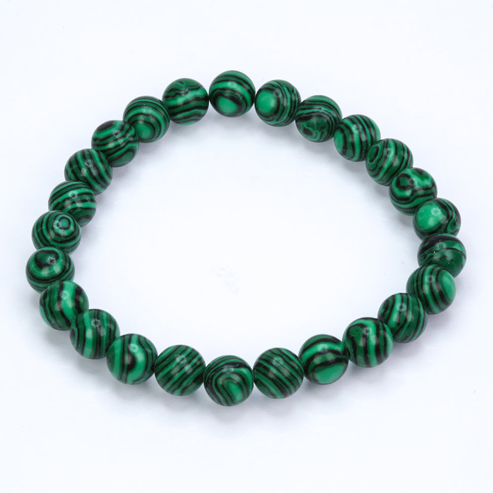 Schmuckgarnitur aus künstlicher Perle mit Malachit und Lapislazuli 5