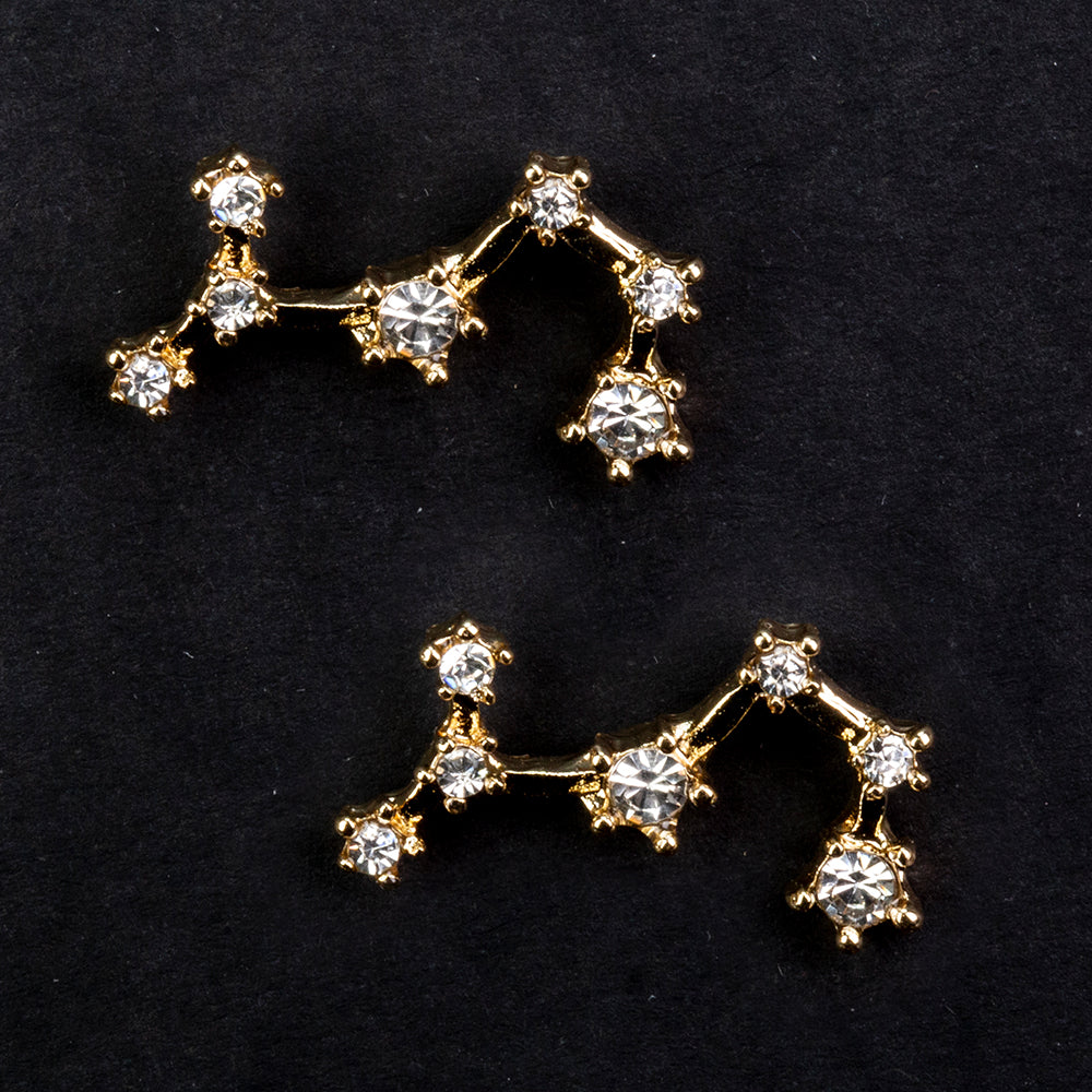 Ohrringe aus goldplattierter Legierung mit weißem Emporia® Kristall