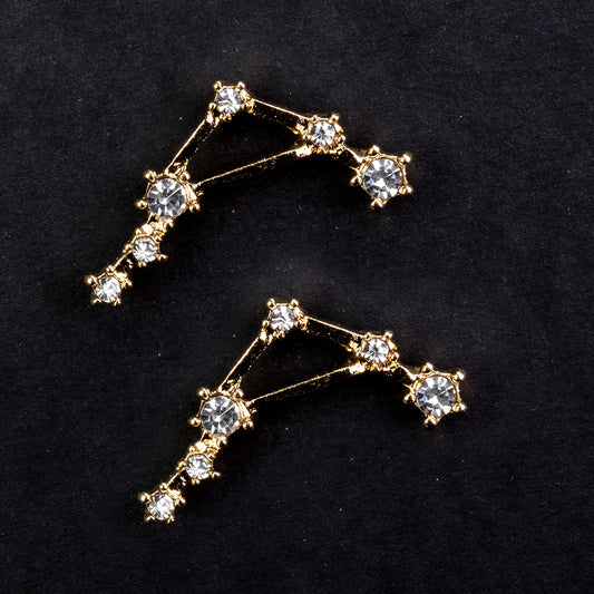 Ohrringe aus goldplattierter Legierung mit weißem Emporia® Kristall