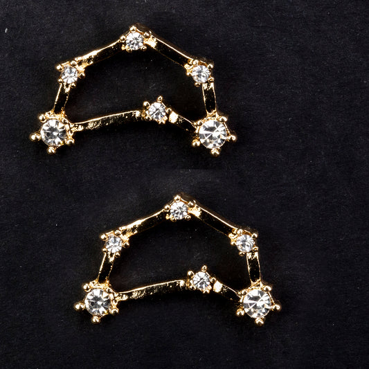 Ohrringe aus goldplattierter Legierung mit weißem Emporia® Kristall