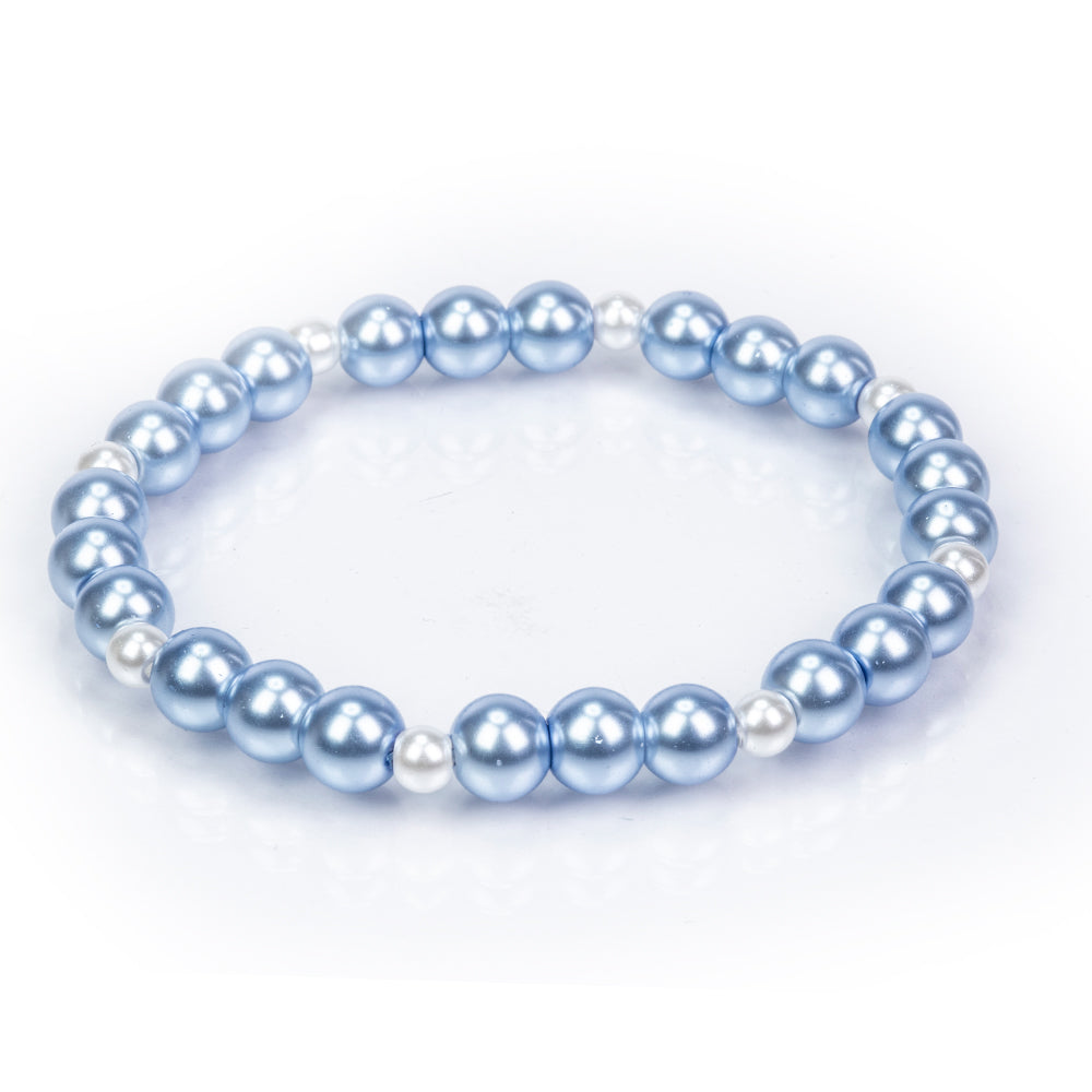 Schmuckgarnitur aus künstlicher Perle mit Glasperle