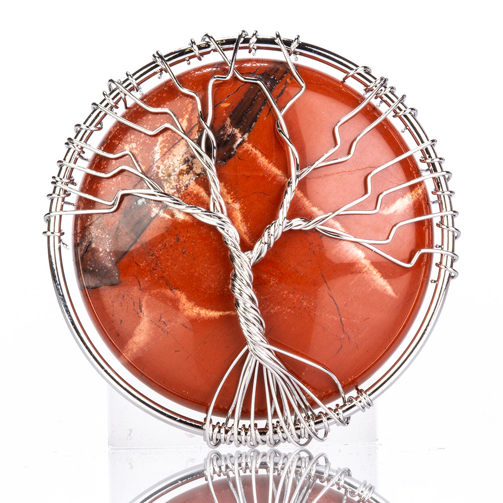 Talisman aus goldplattierter Legierung mit rotem Jaspis