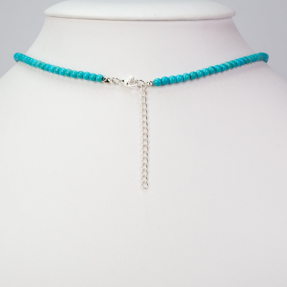 Silberhalskette mit Türkis