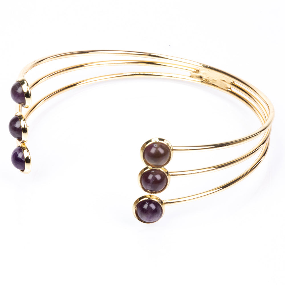 Armband aus goldplattiertesr Legierung mit Amethyst
