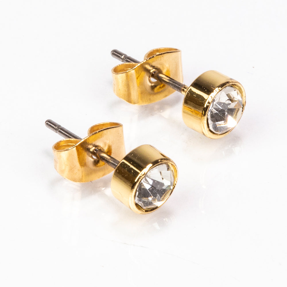 Uhr aus goldplattierter Legierung mit Smaragd und weißem Emporia® Kristall