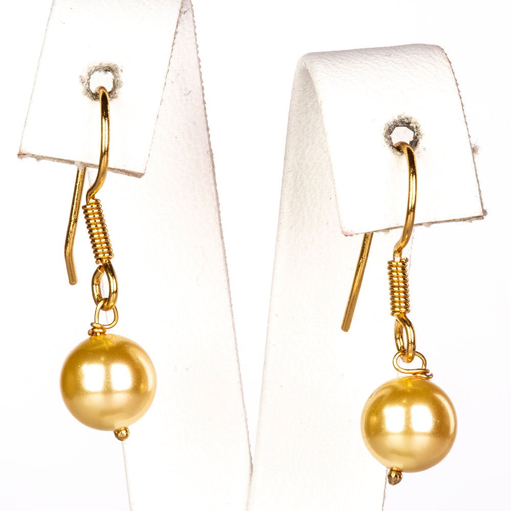 schmuckgarnitur aus Goldplattierte Silber mit Muschelperle