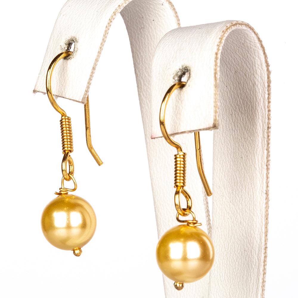 schmuckgarnitur aus Goldplattierte Silber mit Muschelperle