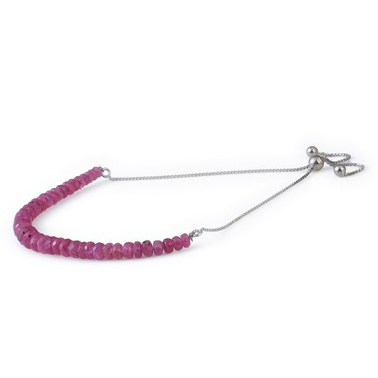 Silberarmband mit Rubin aus Mosambik