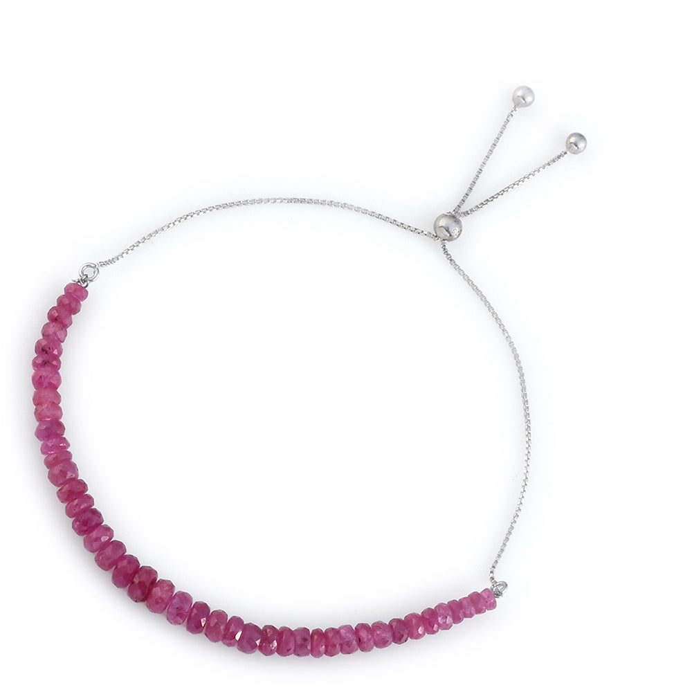 Silberarmband mit Rubin aus Mosambik