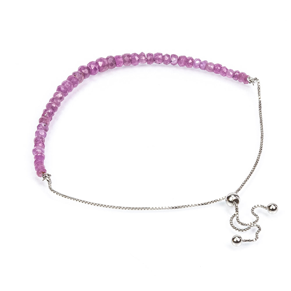 Silberarmband mit Rubin aus Mosambik