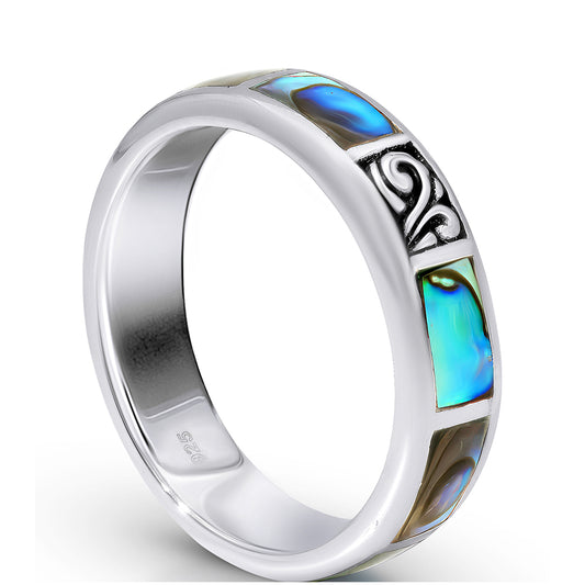 Silberring mit Abalone Muschel