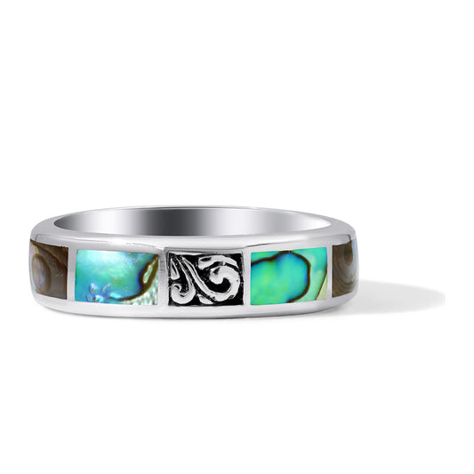 Silberring mit Abalone Muschel