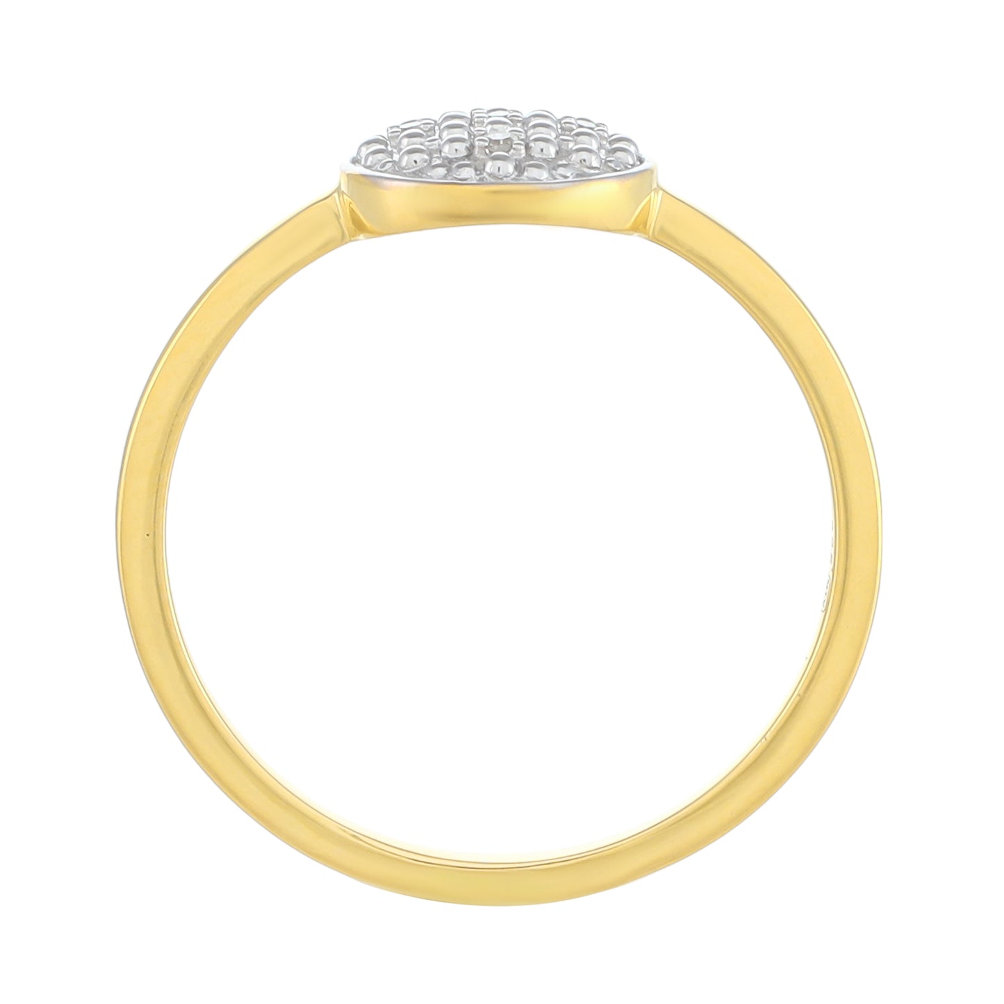 Goldplattierter Silberring mit weißem Diamant