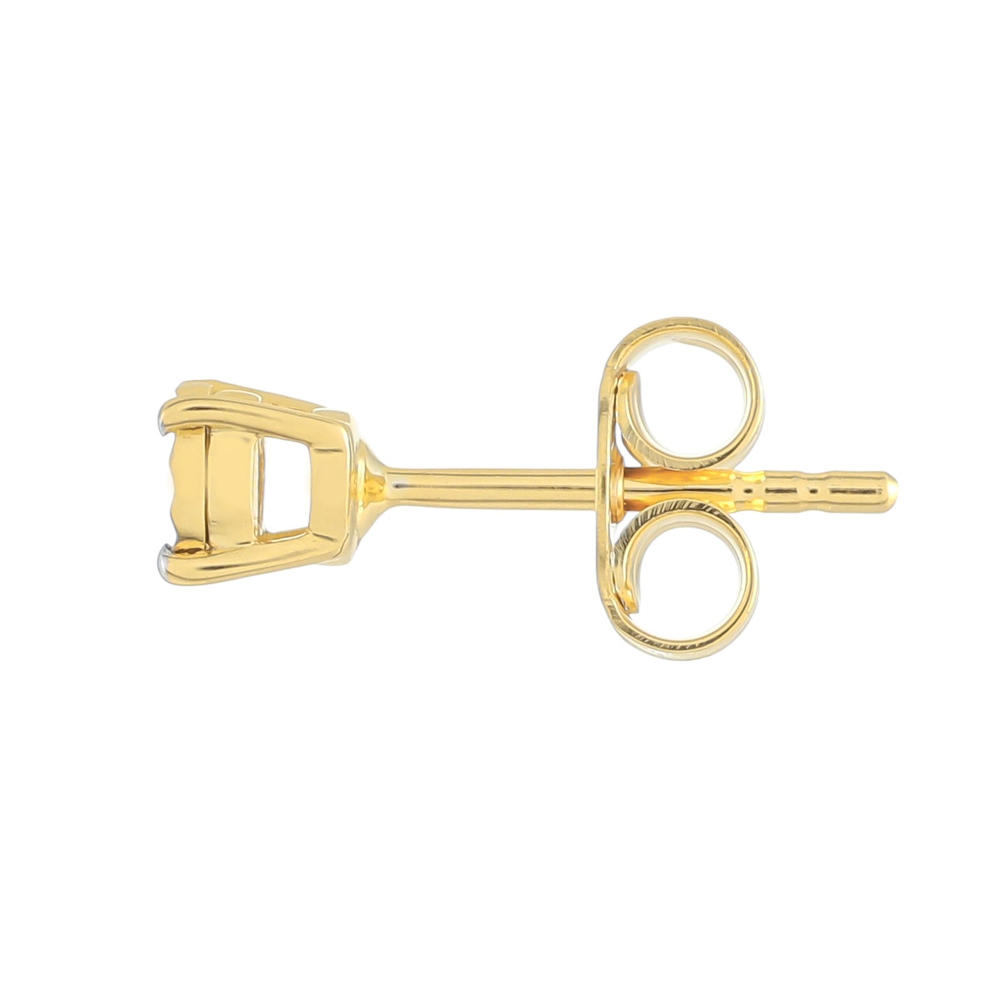 Goldplattierte Silberohrringe mit weißem Diamant