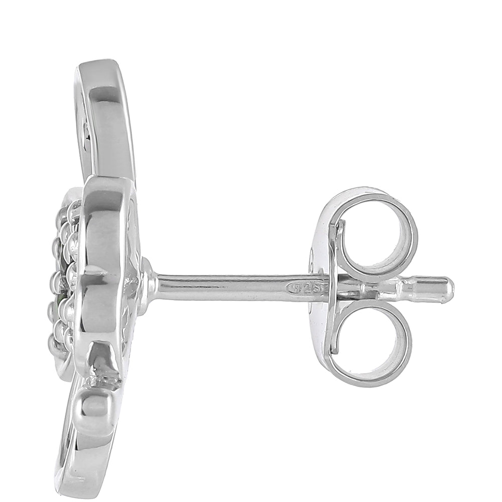 Silberohrringe mit Chromdiopsid