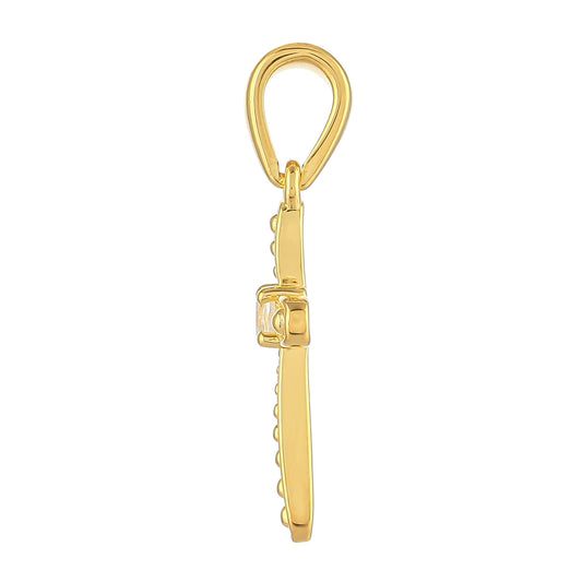 Goldplattierter Silberanhänger mit Regenbogenmondstein