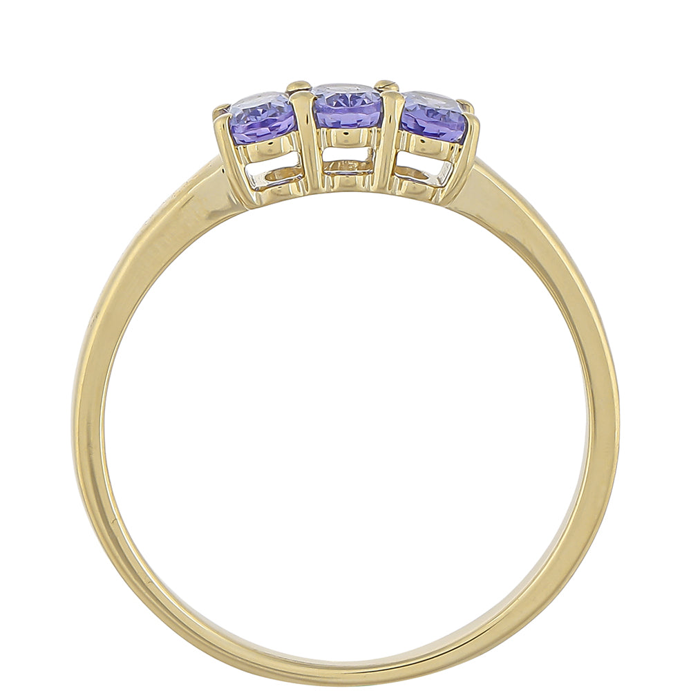 Goldring mit Tansanit - Klasse AAA