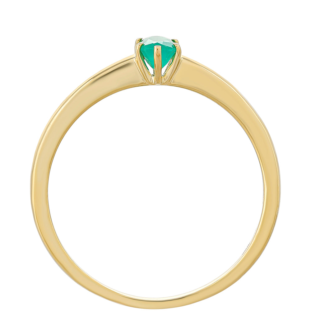 Goldring mit brasilianischem Smaragd