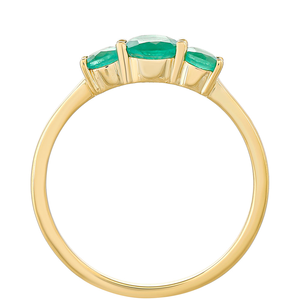 Goldring mit brasilianischem Smaragd