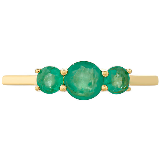 Goldring mit brasilianischem Smaragd