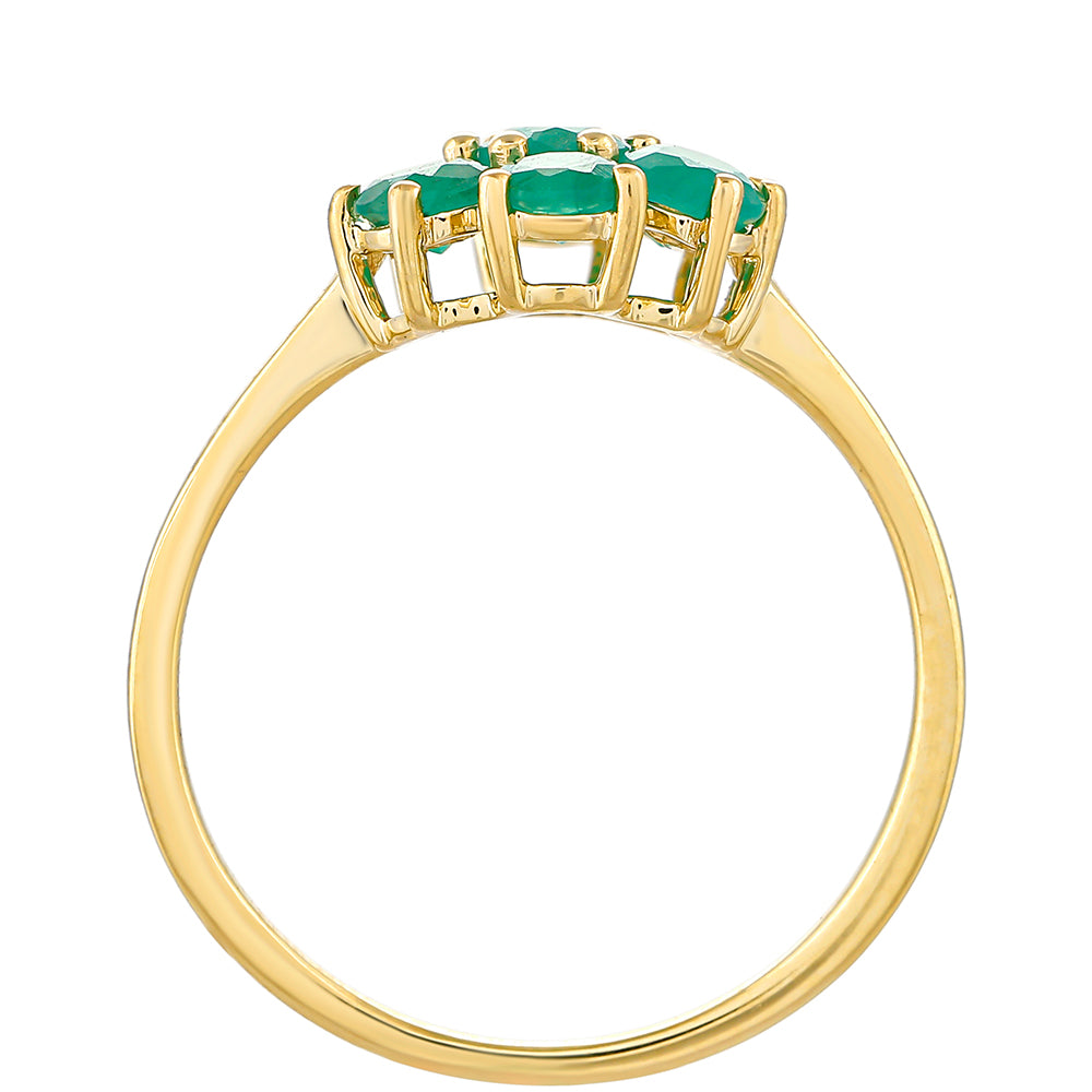 Goldring mit brasilianischem Smaragd