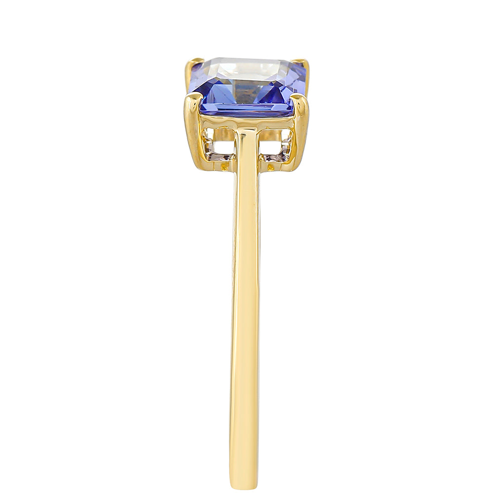 Goldring mit Tansanit - Klasse AAA