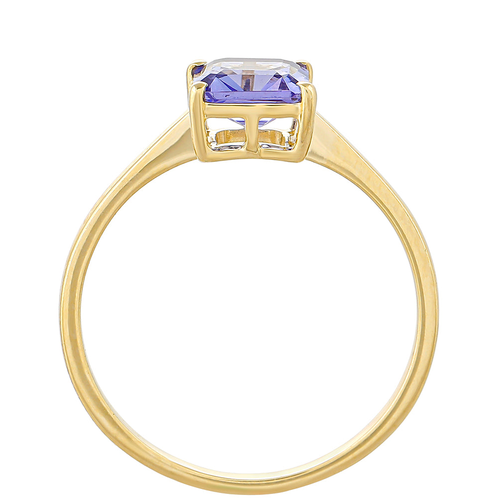 Goldring mit Tansanit - Klasse AAA