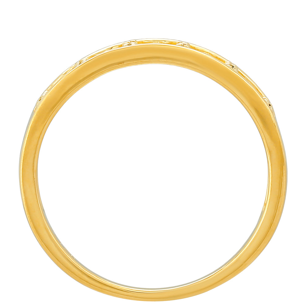 Goldplattierter Silberring mit grünem Diamant