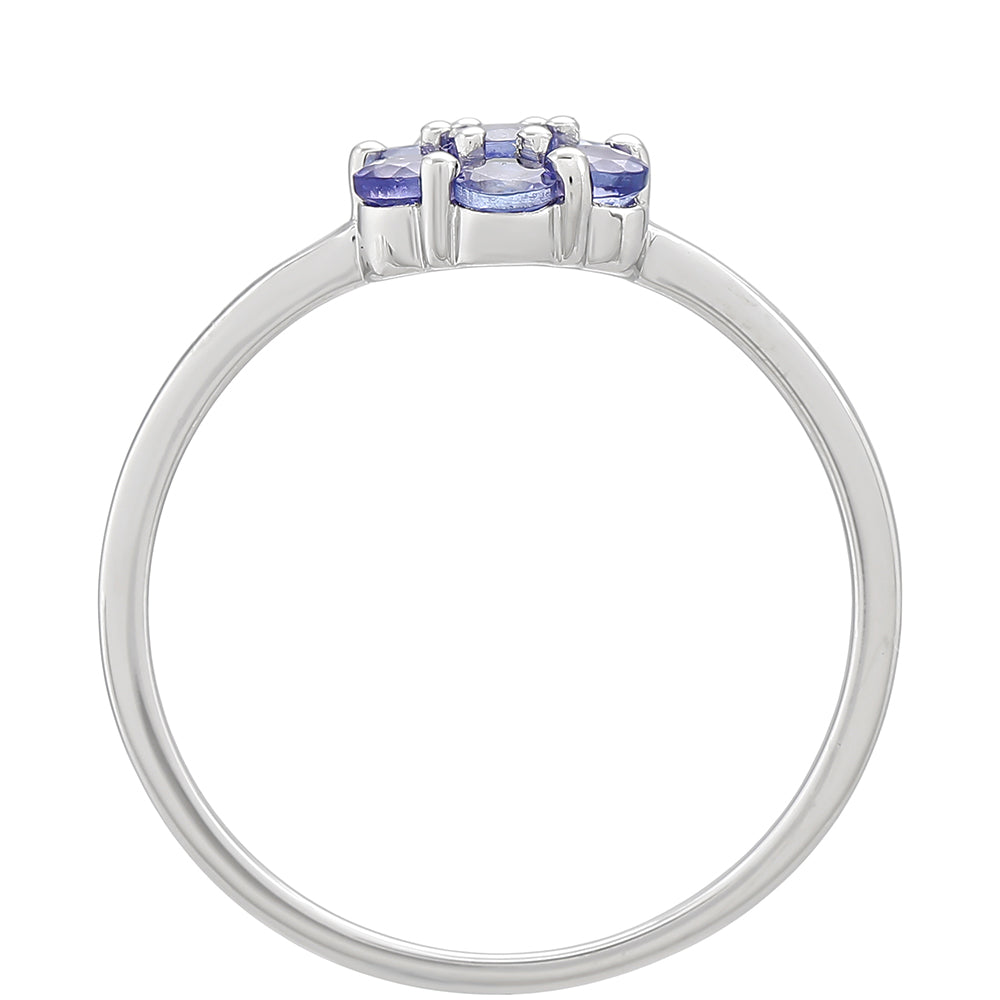 Silberring mit Tansanit - Klasse AAA