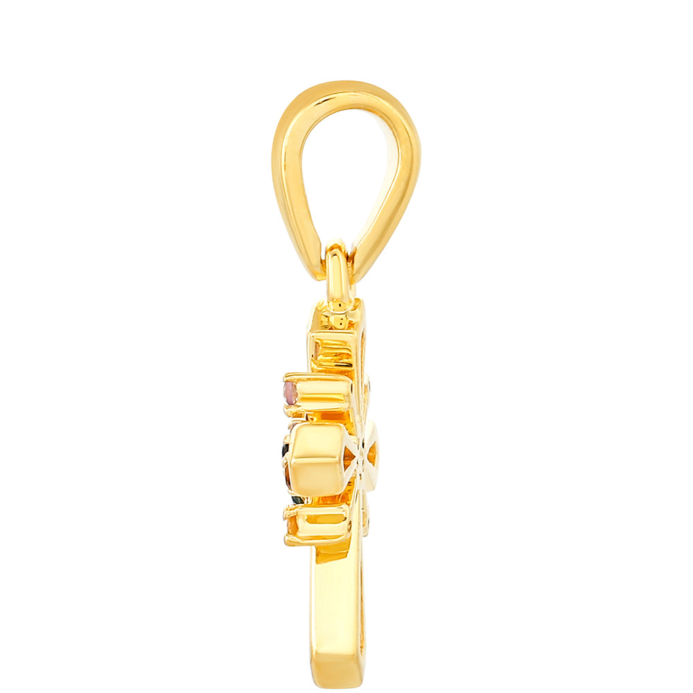 Goldplattierter Silberanhänger mit Amethyst und Citrin aus Madeira 2