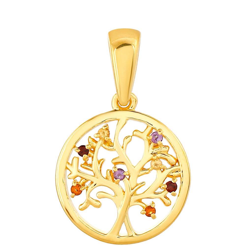 Goldplattierter Silberanhänger mit Amethyst und Citrin aus Madeira 1