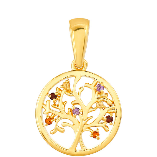 Goldplattierter Silberanhänger mit Amethyst und Citrin aus Madeira