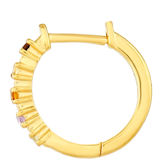 Goldplattierte Silberohrringe mit Amethyst und Citrin aus Madeira