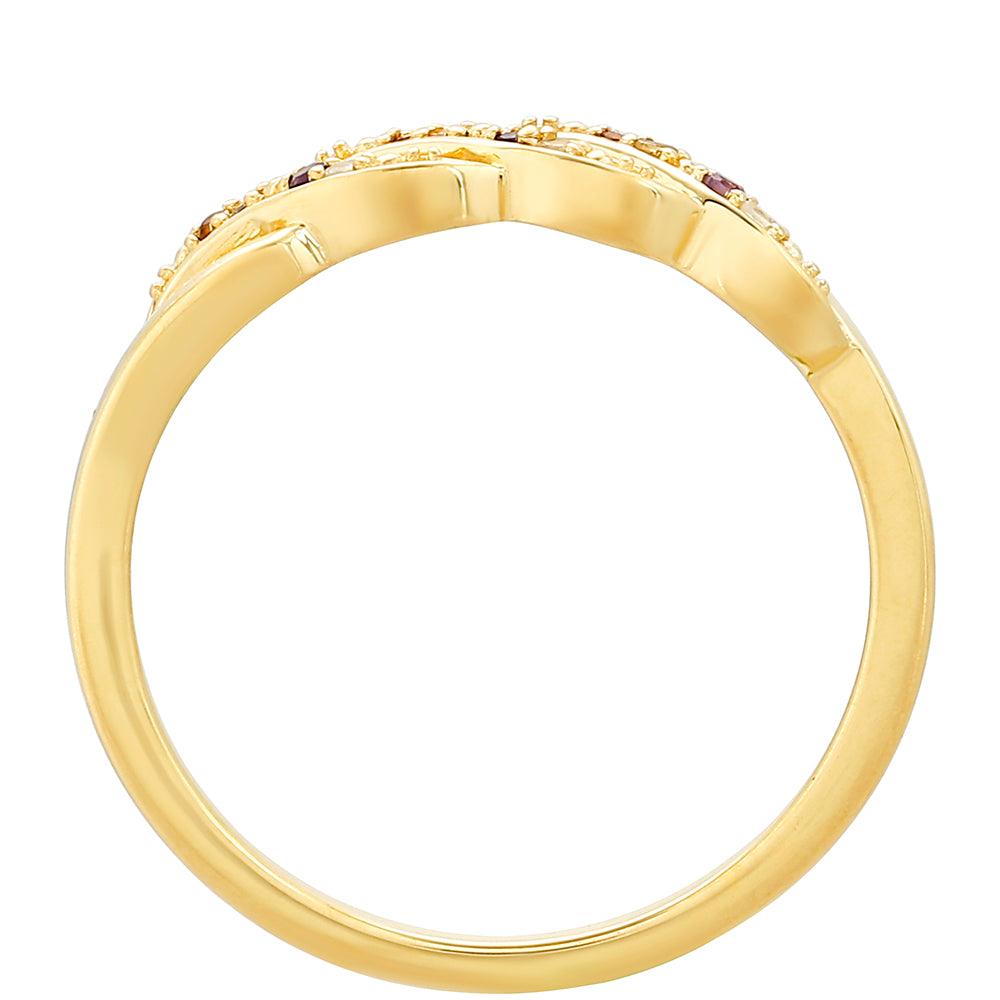 Goldplattierter Silberring mit Amethyst und Citrin aus Madeira 4