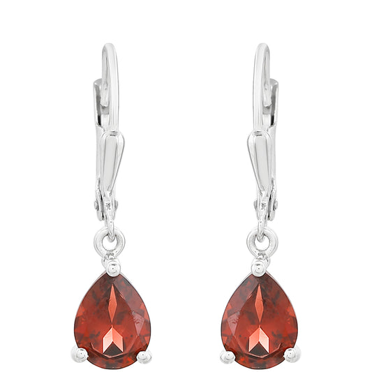 Silberohrringe mit Granat