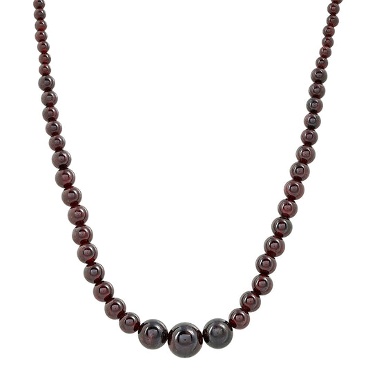 Silberhalskette mit Granat