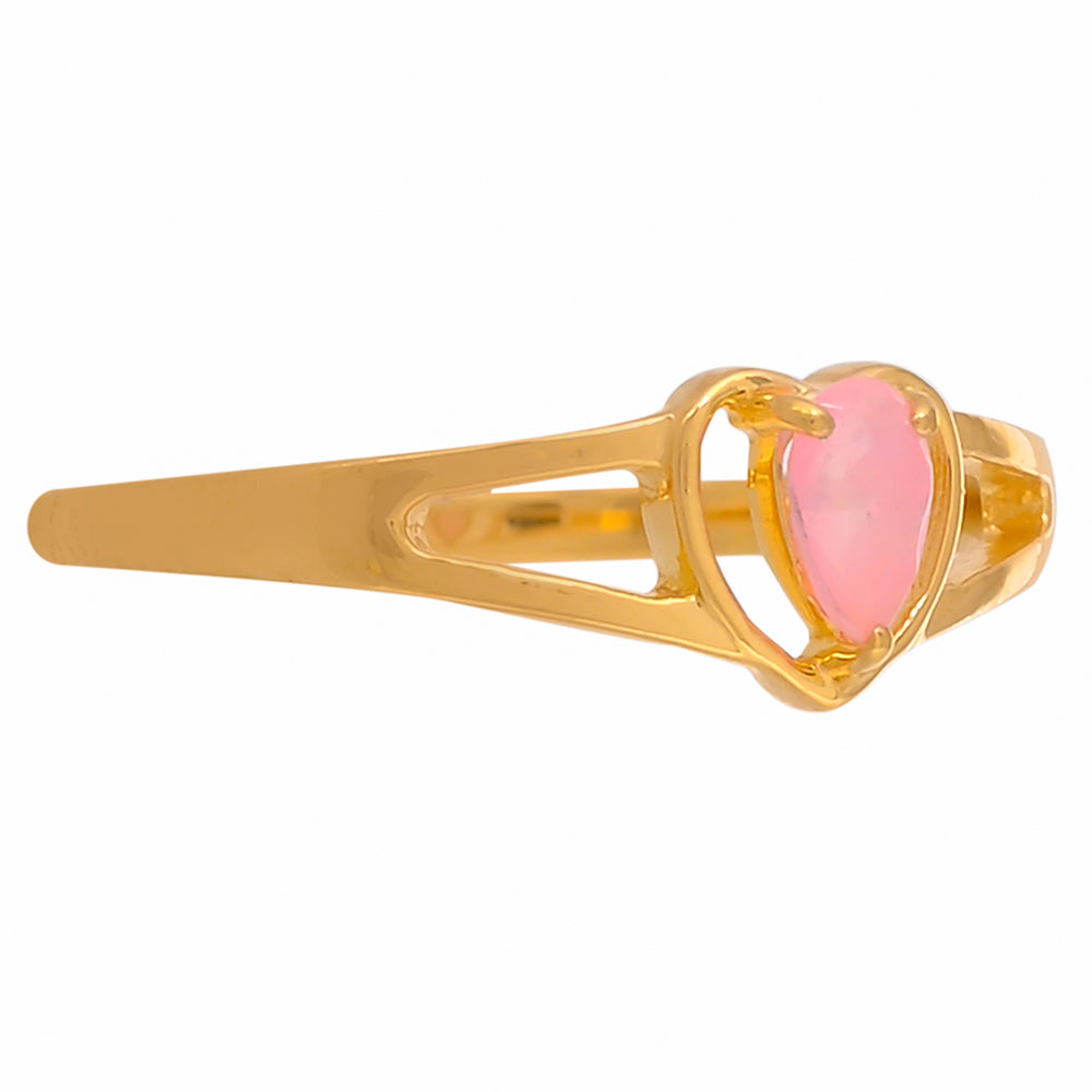 Goldplattierter Silberring mit äthiopischem neon pink Opal